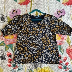 Draper James Floral Puff-Sleeve Top